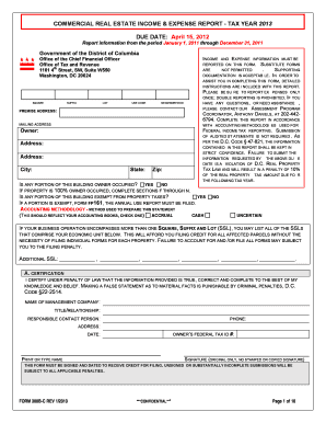 Commercial Real Estate Income Expense Report