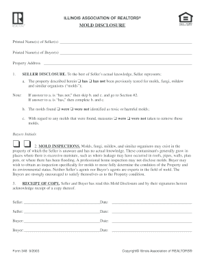 Illinois Mold Disclosure Form