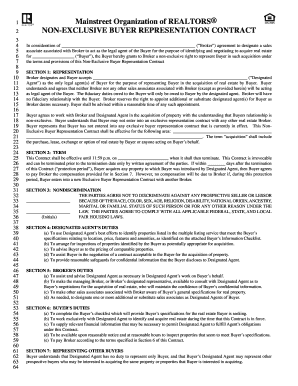 Non-Exclusive Buyer Representation Contract