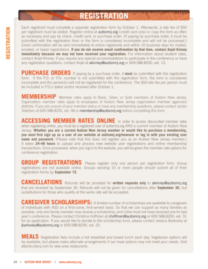 Autism New Jersey Conference Registration Form
