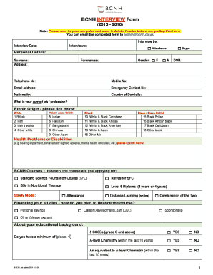 Pre interview candidate information form - 172 16 4 16 bcnh login