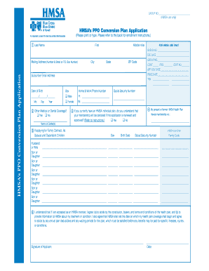 HMSA PPO Conversion Plan Application