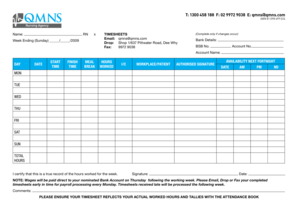 RN Timesheet Form