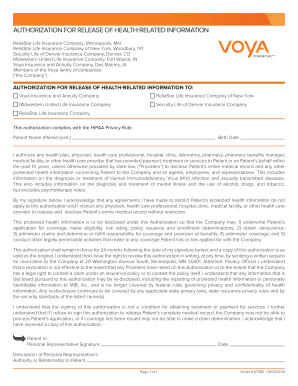 Authorization for Release of Health Information