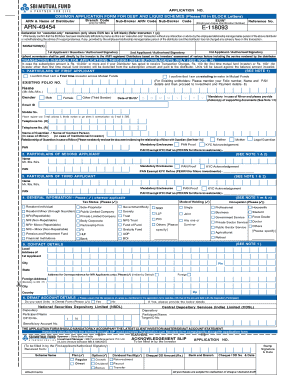 Common Application Form for Debt and Liquid Schemes