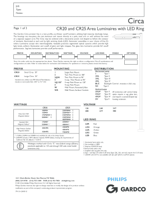 Circa - CR20 - CR25 - with LED Ring - Submittal Data Sheet - Philips