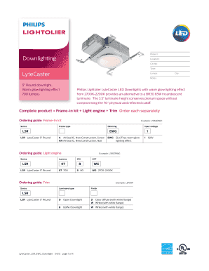 LyteCaster L5REWG Downlight Spec Sheetpdf - Lightolier - Philips