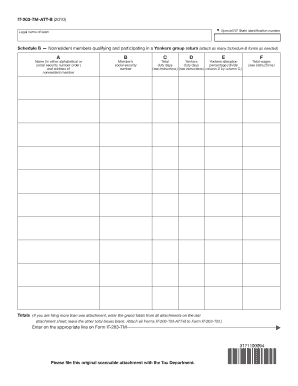 Schedule B - Nonresident Yonkers Group Return