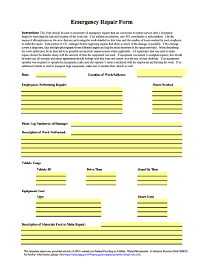 Emergency Repair Form