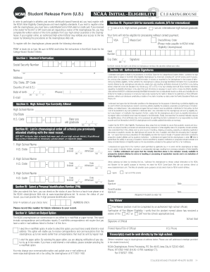 NCAA Student Release Form