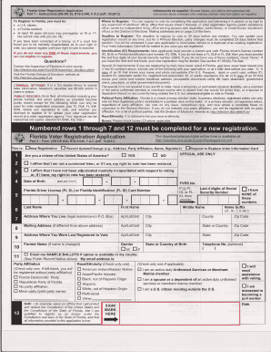 Florida Voter Registration Application