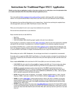 DXCC Award Application Form