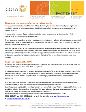 Revocation of Power of Attorney