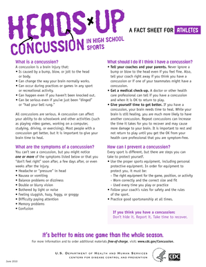 Concussion Acknowledgement and Signature Form