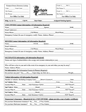 Property Directory Listing Form