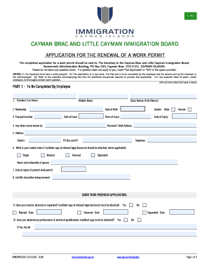 Renewal of a Work Permit Cayman Brac and Little Cayman
