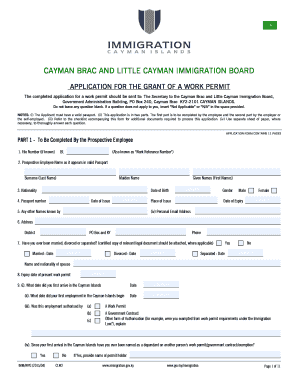 Grant of a Work Permit Cayman Brac and Little Cayman