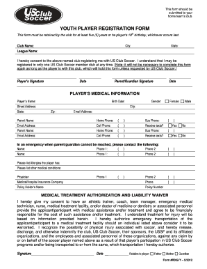 Youth Player Registration Form
