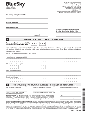 Blue Sky Alternatives Access Fund Option Exercise Notice