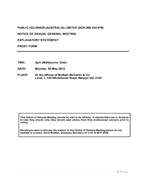 Notice of Annual General Meeting