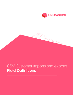 Customer Import Export CSV Template