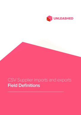 Supplier Information Import Template
