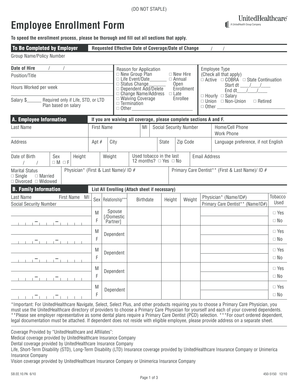 Employee Enrollment Form
