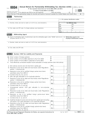 Form 8804 Annual Return for Partnership Withholding Tax