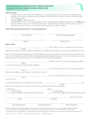 Florida Residential Lease Agreement
