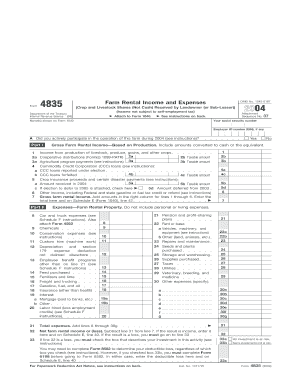 Form 4835 Farm Rental Income and Expenses