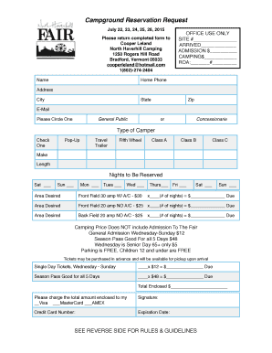 Limited partnership agreement template - Camping Registration Form - The North Haverhill Fair