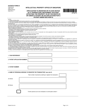 Patents Form 24 Application