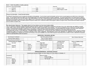 Free and Reduced Price School Meals Application