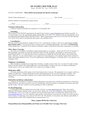 Patient Agreement Form