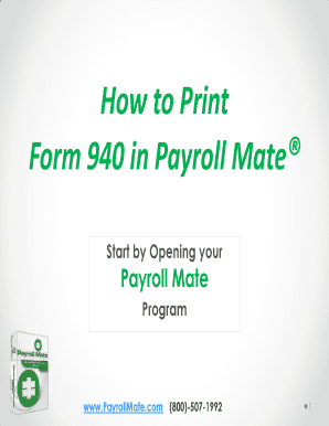 Form 940 Printing Instructions