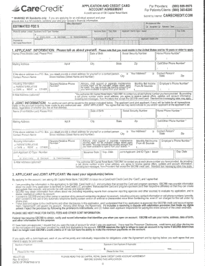 CareCredit Credit Card Application