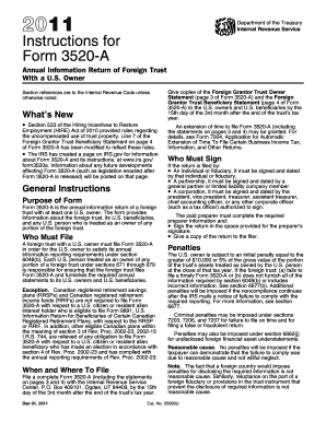 Form 3520-A Instructions