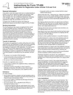 New York State Tax Registration Application
