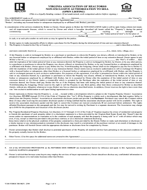 Virginia Open Listing Agreement