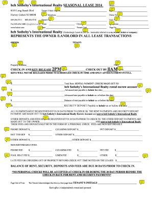 Seasonal Lease Agreement