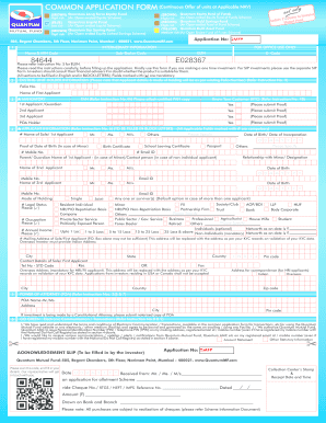 Quantum Mutual Fund Application Form