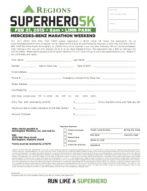 Mercedes-Benz Marathon Registration Form
