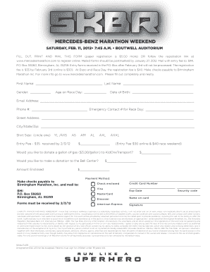Mercedes-Benz Marathon Registration Form