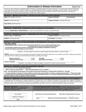 Authorization to Release Health Information