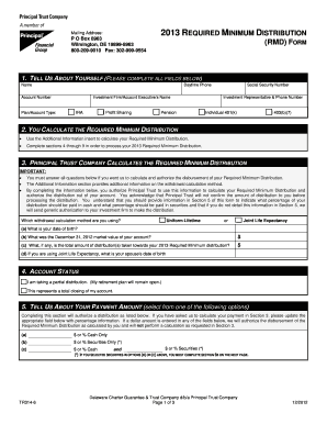 2013 Required Minimum Distribution Form