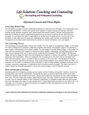 Informed Consent and Client Rights Form