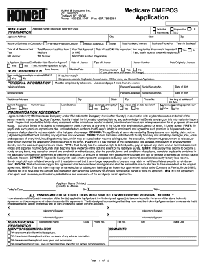 Medicare DMEPOS Application