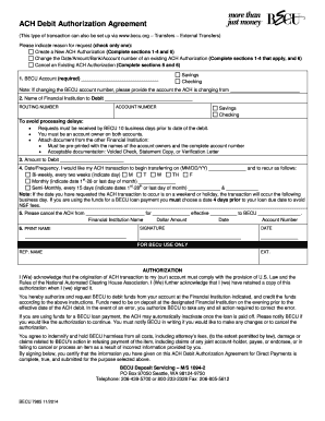 ACH Debit Authorization Agreement