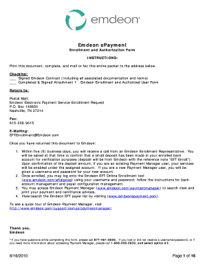 Emdeon ePayment Enrollment and Authorization Form