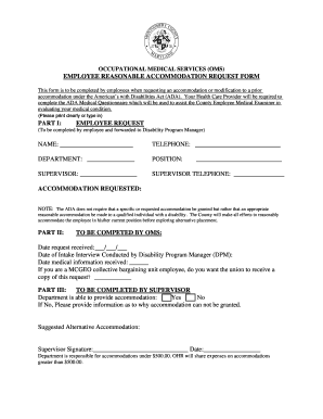 Employee ADA Accommodation Request Form